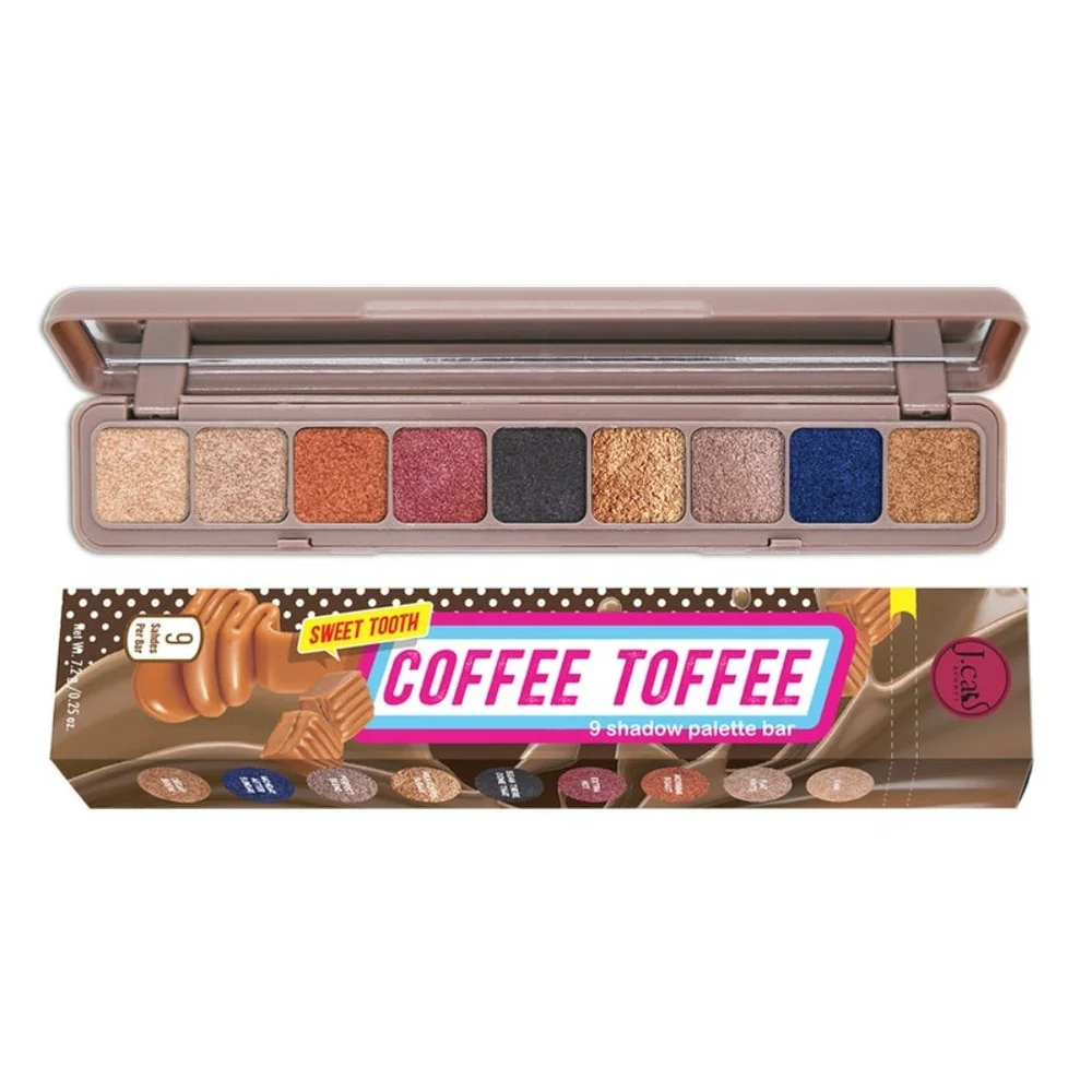 J Cat Beauty Coffee Toffee Sweet Tooth 9 Shadow Palette Bar